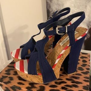 Naughty monkey American flag pumps